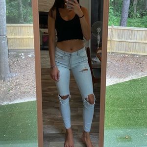 American Eagle Ripped Jeggings Size 8